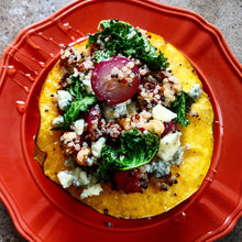 Load image into Gallery viewer, Jeweled Quinoa Acorn Squash Bowl