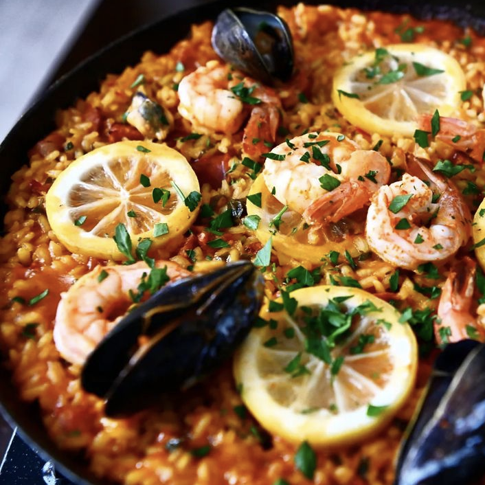 Seafood and Spanish Chorizo Paella