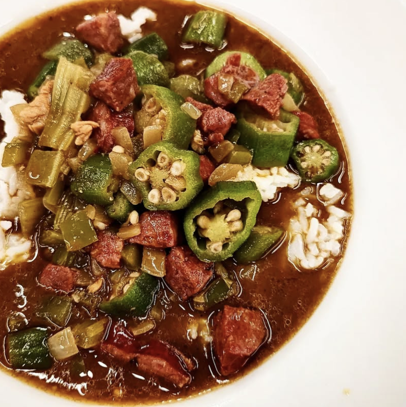 Fat Tuesday Gumbo and Bananas Foster