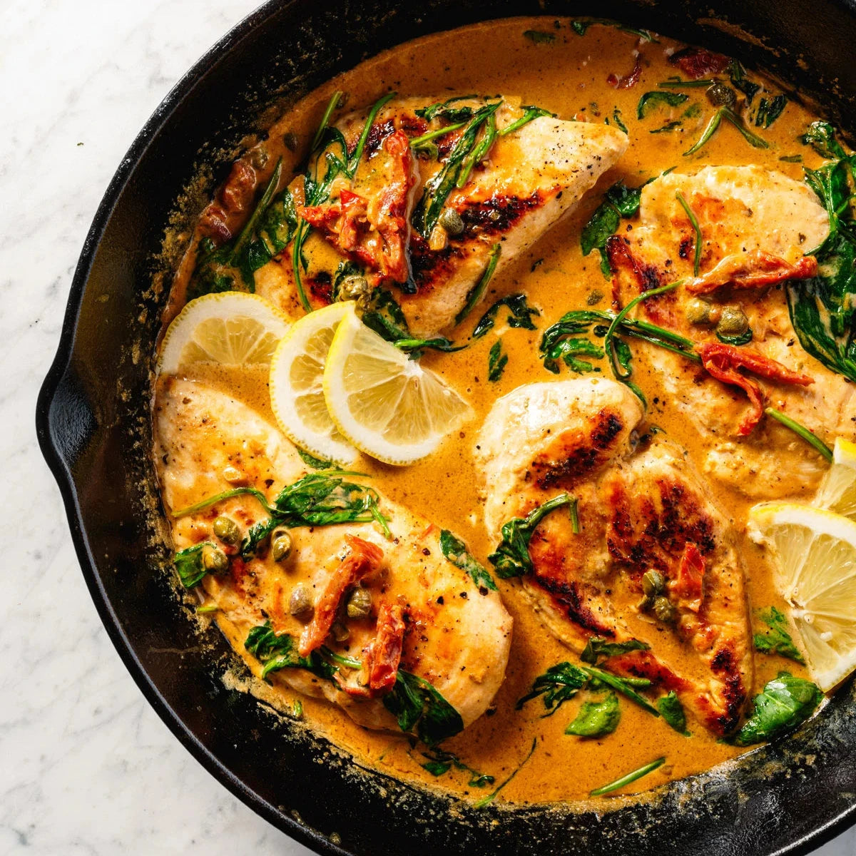 Creamy Tuscan Chicken with Mushroom Risotto – Sage Harvest Cooking School