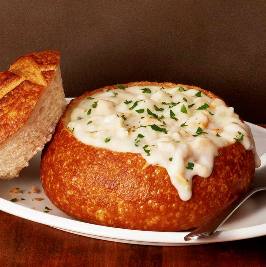 Clam Chowder in a Bread Bowl
