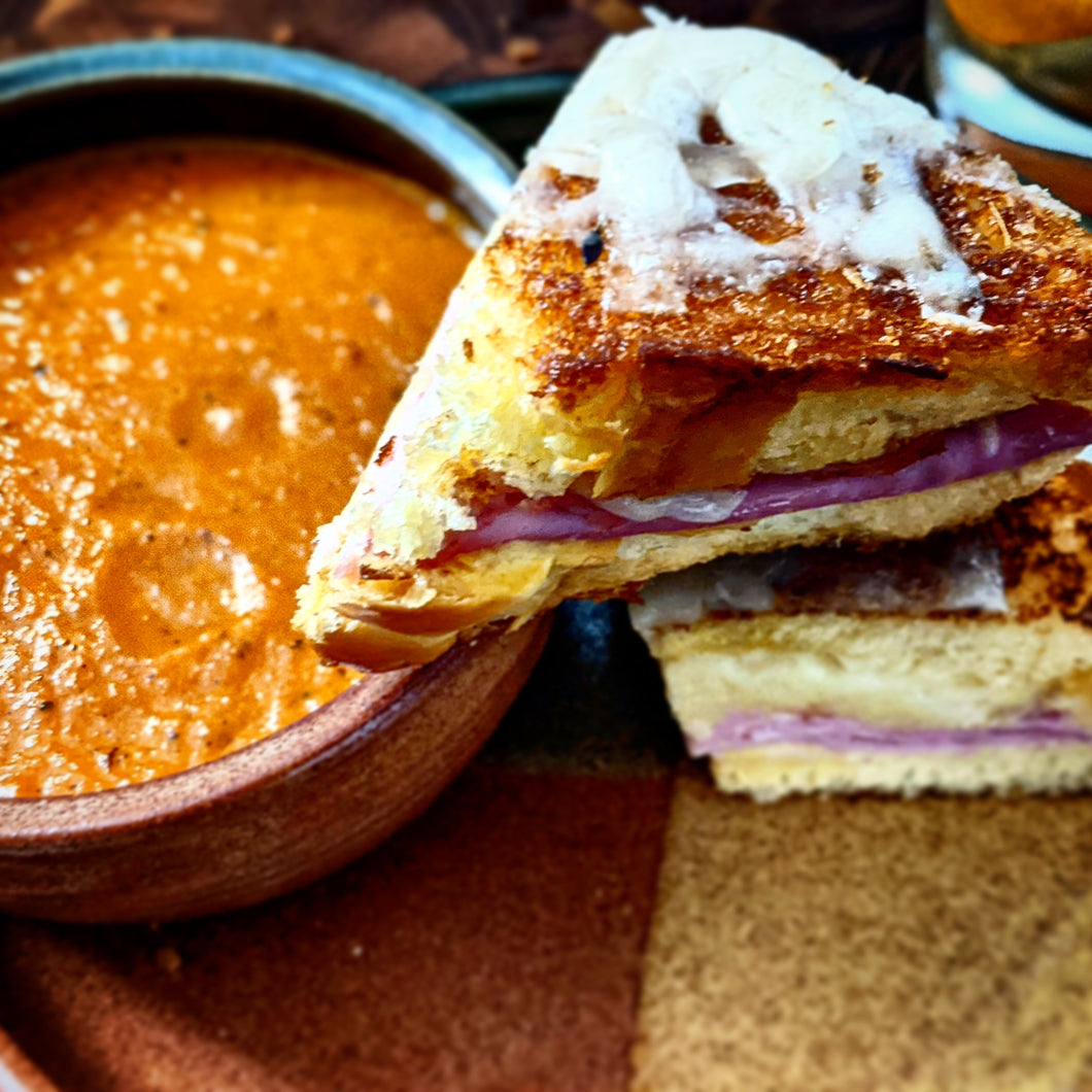 Croque Monsieur & Fire-Roasted Tomato Bisque